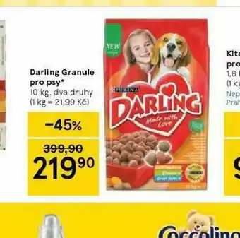 Tesco Darling granule pro psy nabídka