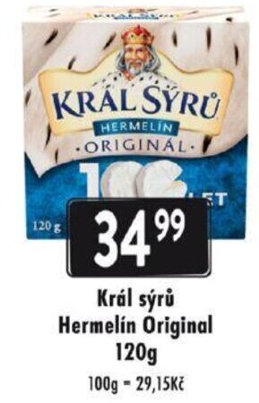 Qanto Král sýrů Hermelín Original 120g nabídka