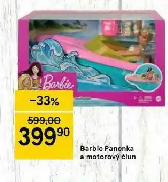 Tesco Barbie panenka a motorý člun nabídka