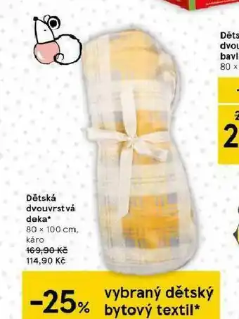 Tesco Dětská dvouvrstvá deka nabídka