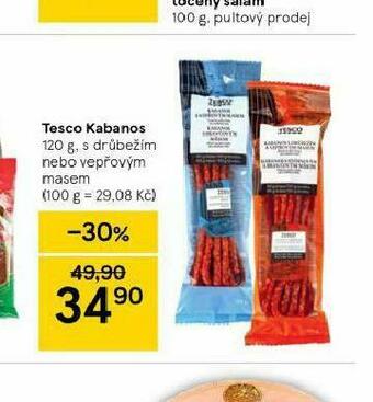 Tesco Tesco kabanos nabídka