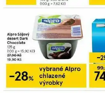 Tesco Alpro sójový dezert darl chocolate nabídka