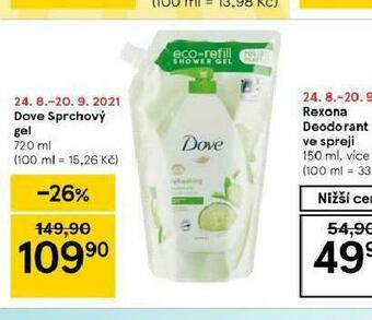 Tesco Dove sprchový gel nabídka