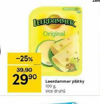 Tesco Leerdammer plátky nabídka