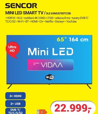 Planeo Elektro SENCOR MINI LED SMART TV/SLE 65MUS700TCSB nabídka