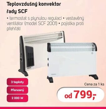 Teplovzdušný konvektor řady SCF