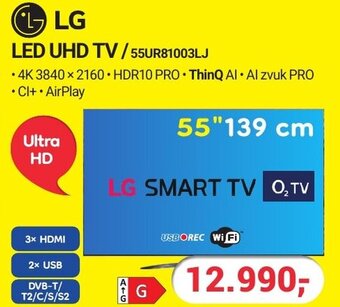 Planeo Elektro LG LED UHD TV/55UR81003LJ nabídka