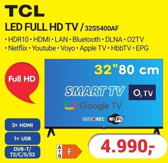 Planeo Elektro TCL LED FULL HD TV/32S5400AF nabídka