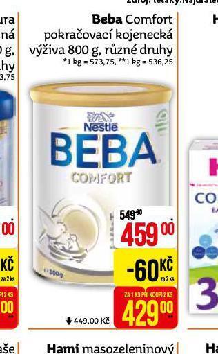 Teta Beba comfort pokračovací kojenecká výživa nabídka