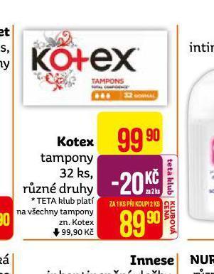 Kotex tampony