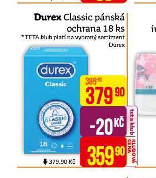Teta Durex classic pánská ochrana nabídka