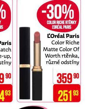 Teta Loreal paris rtěnka nabídka