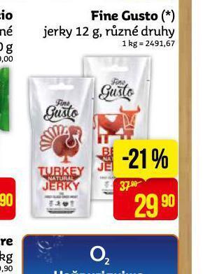 Teta Fine gusto jerky nabídka
