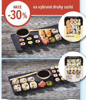 Globus na vybrané druhy sushi nabídka