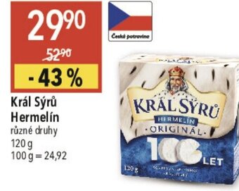 Globus Král Sýrů Hermelín různé druhy 120 g nabídka