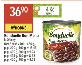 Globus Bonduelle Bon Menu nabídka