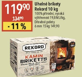 Globus Uhelné brikety Rekord 10 kg nabídka