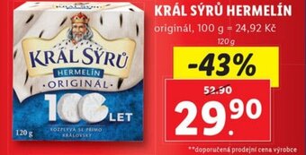 Lidl KRÁL SÝRŮ HERMELIN nabídka
