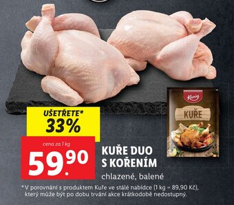 Lidl KUŘE DUO S KOŘENÍM nabídka