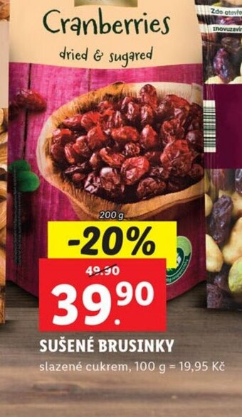 Lidl SUŠENÉ BRUSINKY nabídka