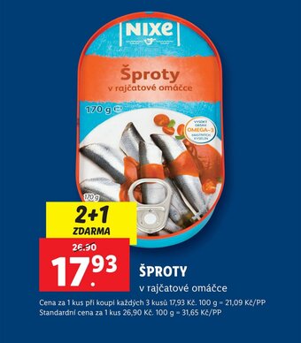 Lidl Šproty nabídka