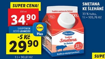 Lidl SMETANA KE ŠLEHÁNÍ nabídka