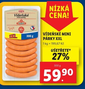 Lidl VÍDEŇSKÉ MINI PÁRKY XXL nabídka