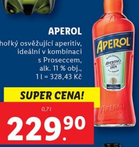 APEROL nabídky v Lidl