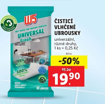 Lidl ČISTICÍ VLHČENÉ UBROUSKY nabídka