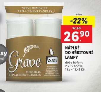 Lidl NÁPLNĚ DO HŘBITOVNÍ LAMPY nabídka