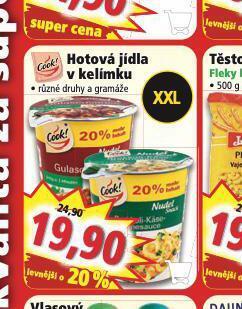 Norma Hotová jídla v kelímku nabídka