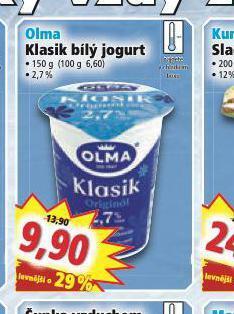 Norma Olma klasik bílý jogurt nabídka