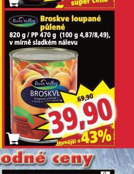 Norma Broskve loupané půlené nabídka