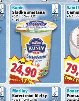 Norma Kunín sladká smetana nabídka
