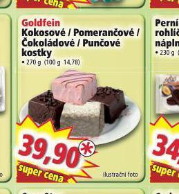 Norma Goldfein kokosové / pomerančové / čokoládové / punčové kostky nabídka