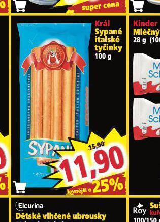 Norma Král sypané italské tyčinky nabídka