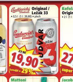 Norma Pivo budweiser budvar original nabídka