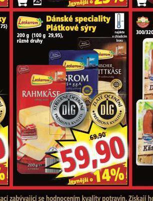 Norma Dánské speciality plátkové sýry nabídka