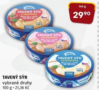 Coop TAVENÝ SÝR nabídka