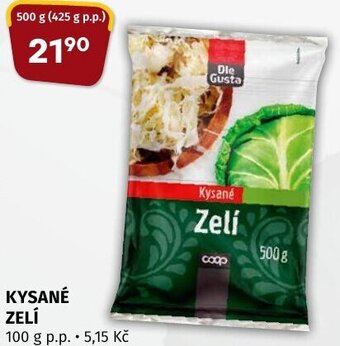 Coop KYSANÉ Zelí nabídka