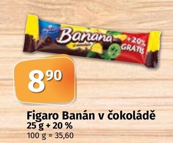 COOP TIP Figaro Banán v čokoládě 25 g + 20% nabídka