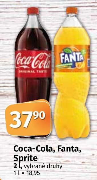 COOP TIP Coca-Cola, Fanta, Sprite 2L nabídka