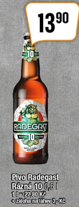 TEMPO Pivo Radegast Rázná 10 0,5 L nabídka