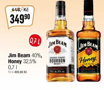 Jim Beam 40%, Honey 32,5% 0,7L