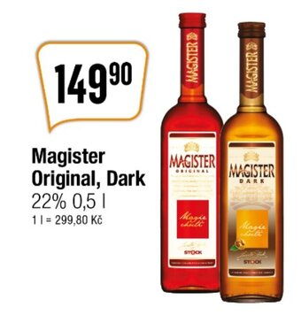 TEMPO Magister Original, Dark 22% 0,5 L nabídka