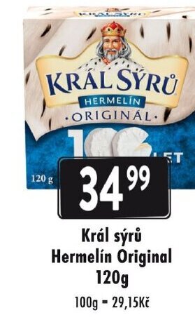 Qanto Král sýrů Hermelín Original 120g nabídka