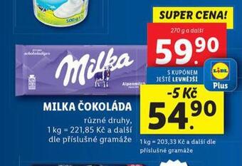 Lidl Milka čokoláda nabídka