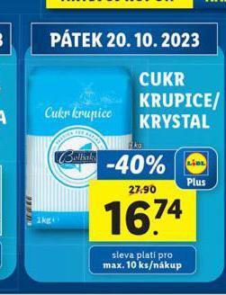 Lidl Cukr krupice nabídka