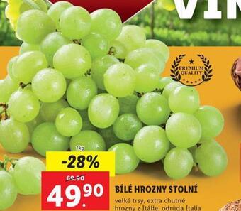 Lidl Bílé hrozny stolní nabídka