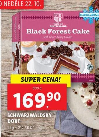 Lidl Schwarzwaldský dort nabídka